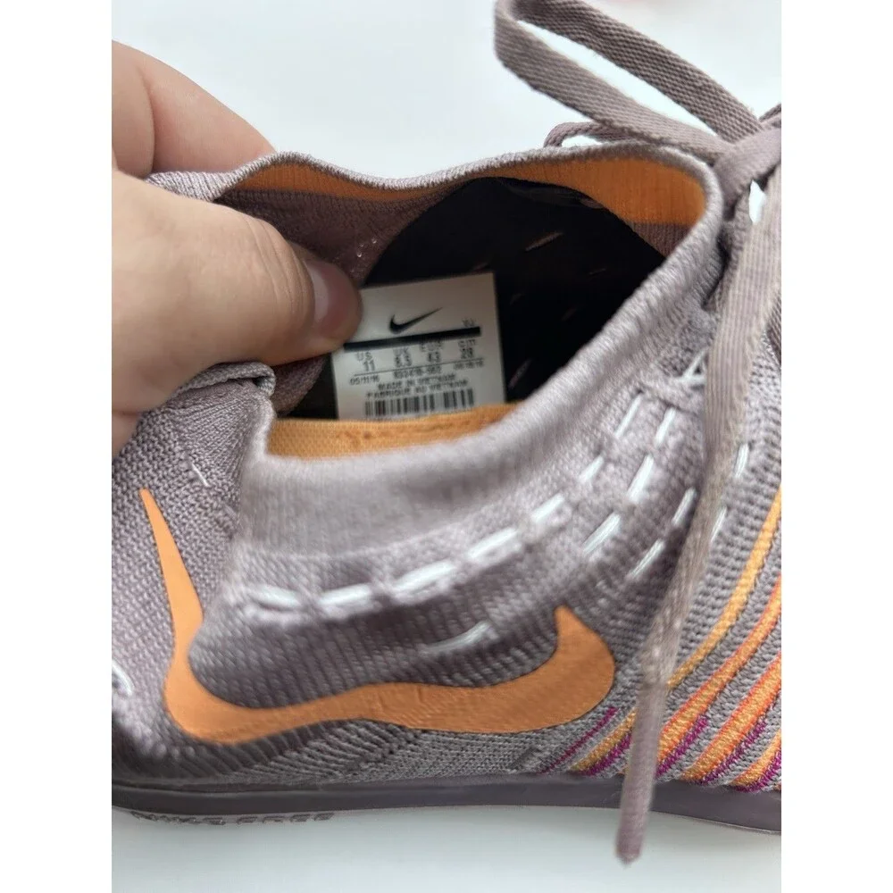 Nike Free Transform Flyknit Purple Orange Mango Womens Running Shoes Size 11
